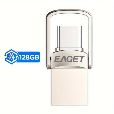 TEMU Eaget - Usb 3.2 - Zinc Alloy, -sized For Smartphones & Tablets, In 128gb, 64gb, 32gb