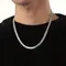 Collane piatte a catena cubana per uomo ragazzi, girocollo a catena in acciaio inossidabile da 45-50CM, accessori da uomo alla moda regali di gioielli