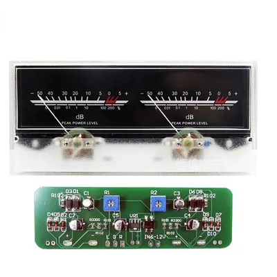 Lusya Doppel zeiger vu Meter Stereo-Audio verstärker db Schallpegel anzeige Hintergrund beleuchtung Image
