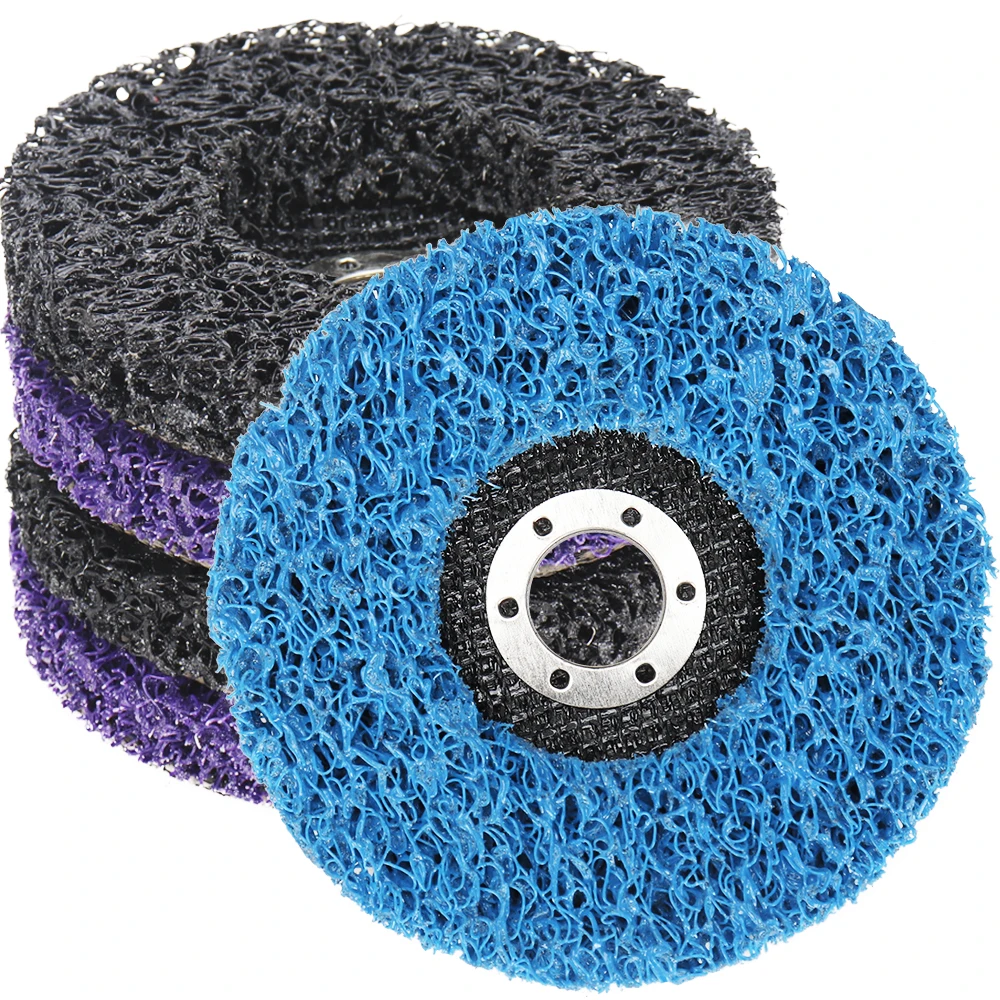 2/6 stücke 100/115/125mm Korallen Disc Poly Streifen Disc Schleif Rad Farbe Rost Entfernung sauber Für Winkel Grinder 46 Grit Image