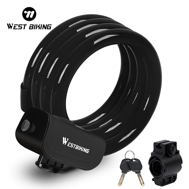 West Biking Fahrrad Kabels chloss wasserdicht Diebstahls icherung Sicherheits schloss Motorrad E-Bike Roller Kabels chloss MTB Rennrad Zubehör Image