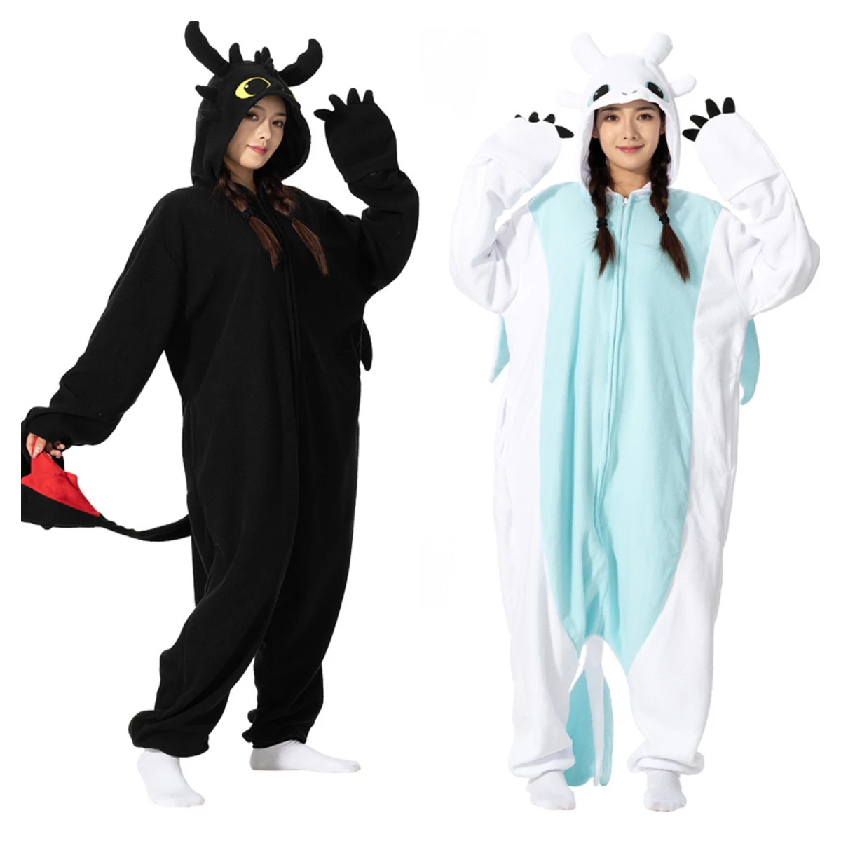 Onesieshow Tier Kigurumi Pyjamas Halloween Onesie Erwachsene Kinder Cartoon Zahnlos Pyjama Cosplay Party Frauen Männer Homewear XXL Image