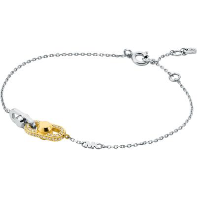 Armband MICHAEL KORS "Schmuck Geschenk Silber 925 Armkette Astor Link, MKC1737CZ931", gold (silberfarben, gelbgoldfarben