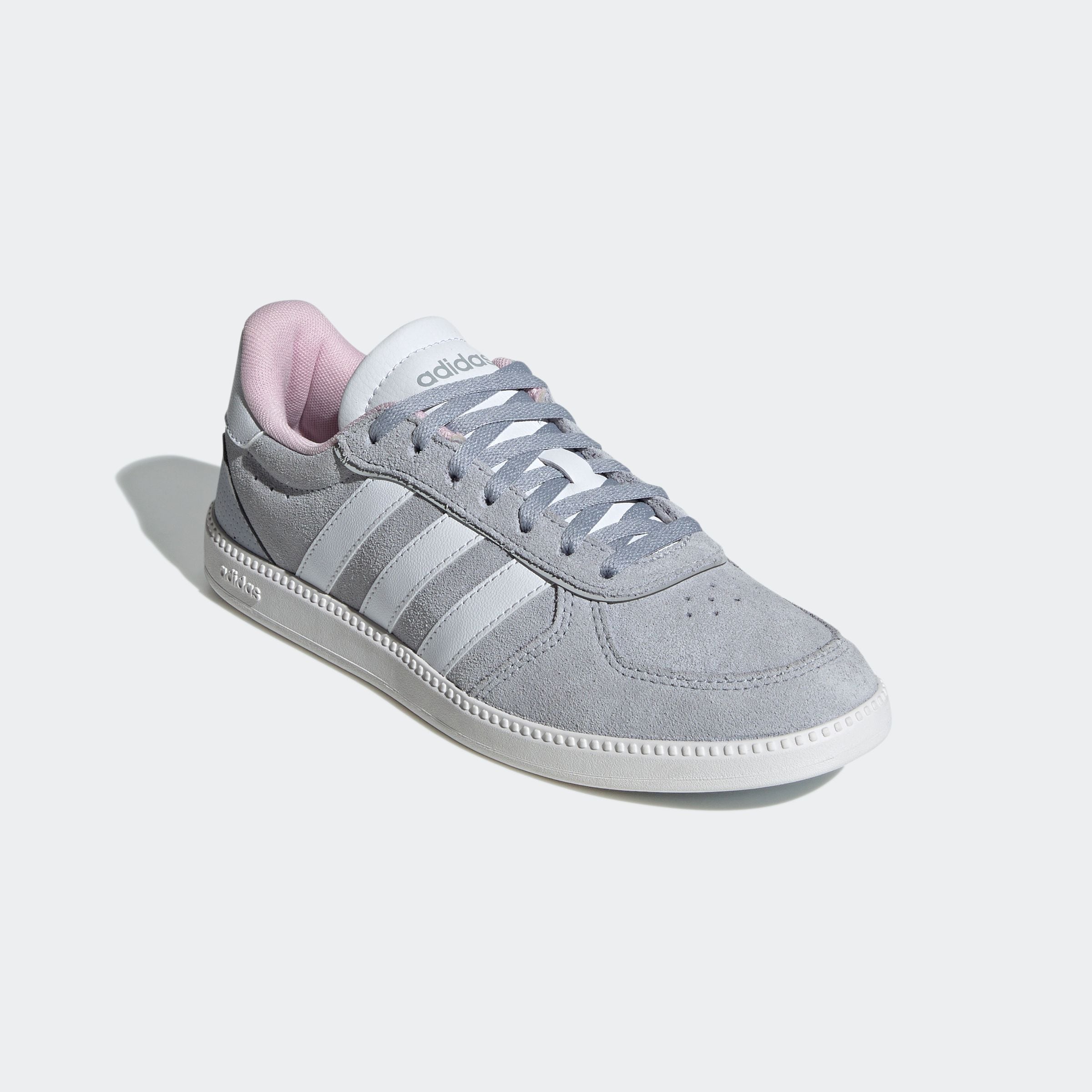 Sneaker ADIDAS SPORTSWEAR "BREAKNET SLEEK", Gr. 40,5, grau (halo silber, cloud weiß, grau two), Leder, Synthetik, Schuhe Image