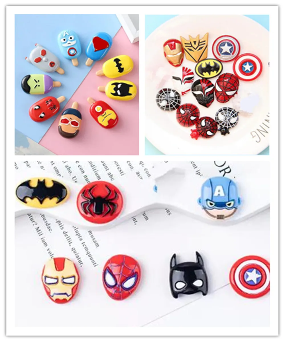 Disney-Personnage de film Kawaii, Cabochon en résine, Crème glacée à dos plat pour centre de nœud de cheveux, Accessoires de décoration de scrapbooking bricolage, 100 pièces
