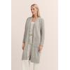 Strickjacke BUGATTI, Damen, Gr. S, grau (dunkelgrau), Strick, 80% Wolle, 20% Polyamid, unifarben, casual, normal, Langarm, Strickjacken, mit großen aufgesetzten Taschen