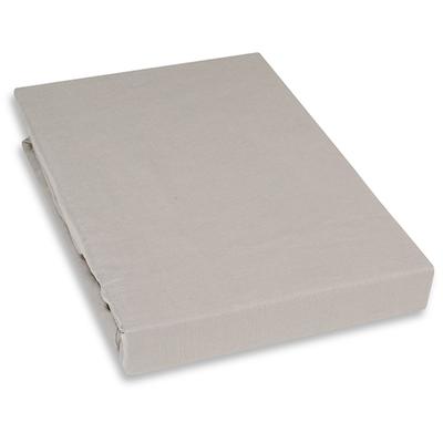 Spannbettlaken KAYORI "Kai", grau (taupe), B:180cm L:200cm, Renforcu00e9, Obermaterial: 100% Baumwolle, Laken, 100% Baumwolle Image