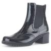 Chelseaboots GABOR, Damen, Gr. 41, schwarz, Lackleder, Lyralochung, glänzend, modisch, Schuhe, Blockabsatz, Businessschuh, Stiefelette mit Best Fitting-Ausstattung
