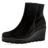 Stiefelette GABOR, Damen, Gr. 44, schwarz, Veloursleder, unifarben, modisch, Schuhe, Keilabsatz, Keilboots mit komfortabler Best Fitting-Ausstattung
