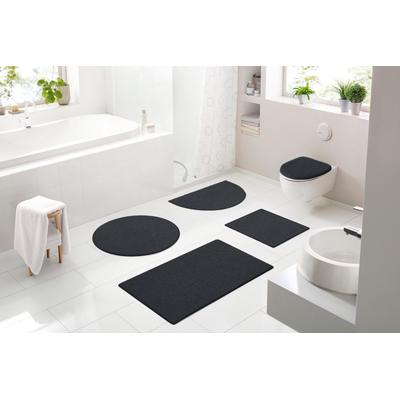 Badematte BRUNO BANANI "Danny" Gr. 4, grau (anthrazit), H:20mm, Polyacryl, Badematten, Made in Europe, einfarbiger Badteppich Image