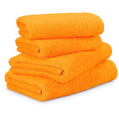 Handtuch Set MÖVE "New Classic", orange, 4 St., Walkfrottier, Walkfrottier, Obermaterial: 100% Baumwolle, Handtücher (Pa