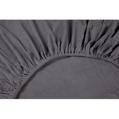 Spannbettlaken KAYORI "Showa", grau (anthrazit), B:180cm L:200cm, Flanell, Obermaterial: 55% Viskose, 45% Baumwolle, Laken, 100% Baumwolle-Flanell Image