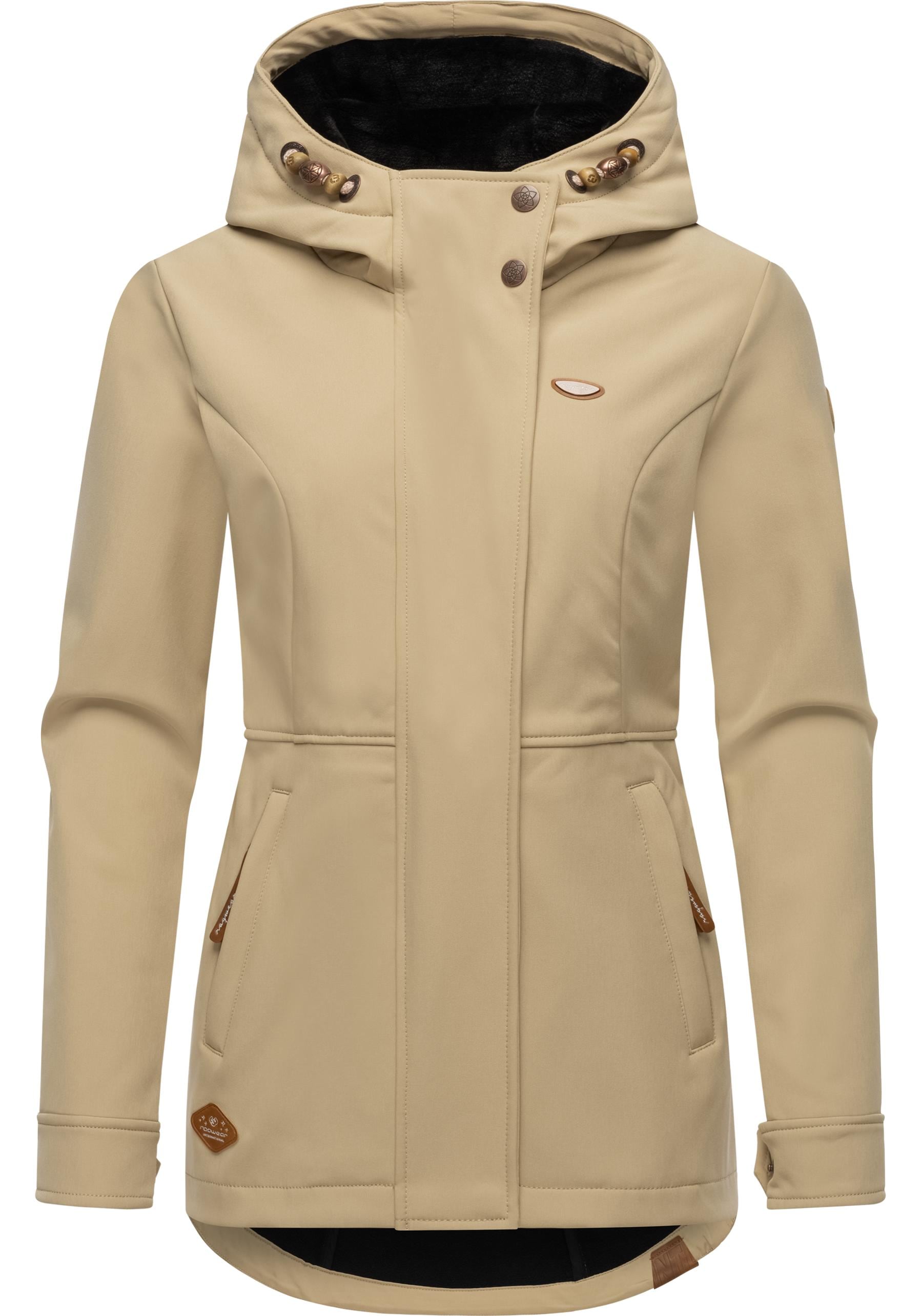 Softshelljacke RAGWEAR "Yba", Damen, Gr. XXL (44), beige (taupe), Softshell, Außenmaterial: 97% Polyester, 3% Elasthan, Innenmaterial: 100% Polyester, figurbetont hüftbedeckend, mit Knopf,verstellbar 1-Knopf-Manschette verstellbar, Jacken,... Image
