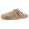 Clog BIO LIFE "Esc", Damen, Gr. 39, beige, Veloursleder, unifarben, klassisch, Schuhe, Hausschuh, Schlappen, Homeslipper mit Warmfutter