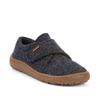 Hausschuh FRODDO "BAREFOOT WOOLY", Kinder, Gr. 28, blau (dunkelblau), Wolle, Basic, Schuhe, Klettschuh, Kindergartenschuh mit Wollfutter