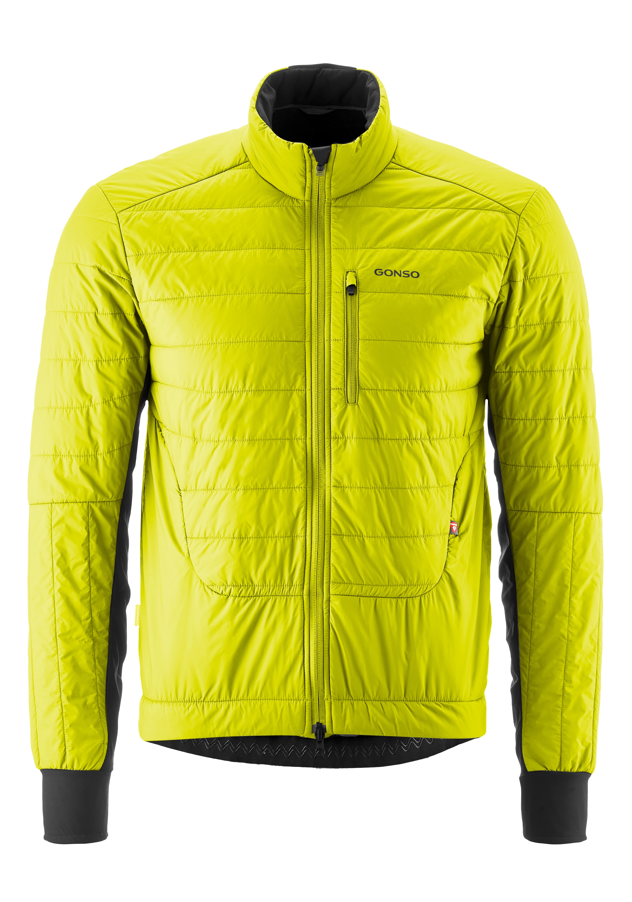 Fahrradjacke GONSO "Trail Jacket Primaloft M", Herren, Gr. M, gelb (neongelb), 100% Polyester, hoch geschlossener Ausschnitt, Jacken, Herren Radjacke, warme und atmungsaktive Primaloft-Jacke Image