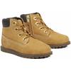 Schnürboots TIMBERLAND "POKEY PINE MID LACE UP WITH ZIP BOOT", Damen, Gr. 25, gelb (wheat), Leder, Synthetik, sportlich, Schuhe, Winterstiefel, Schnürstiefel, Winterschuhe