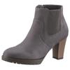 Stiefelette ANISTON SHOES, Damen, Gr. 37, grau, Textil, Veloursleder, elegant, Schuhe, Ankleboots mit seitlichem Stretcheinsatz - NEUE KOLLEKTION