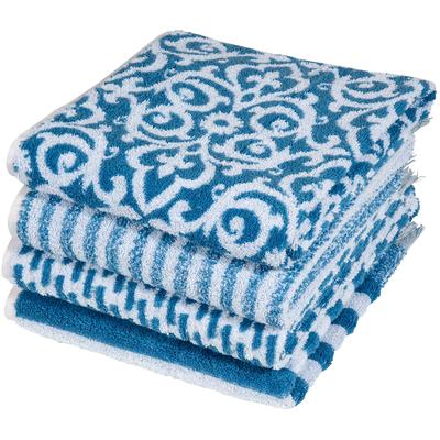 Handtuch Set PAD "Family", blau, B:50cm L:100cm, Frottee, Frottee, Handtücher (Packung), Made in Europe