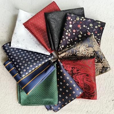 TEMU 10pcs Men' Towel, Clothing Decoration Small Square Towel, Fashion Accessories Polyester Silk Small Square Towel For Wedding And Banquet