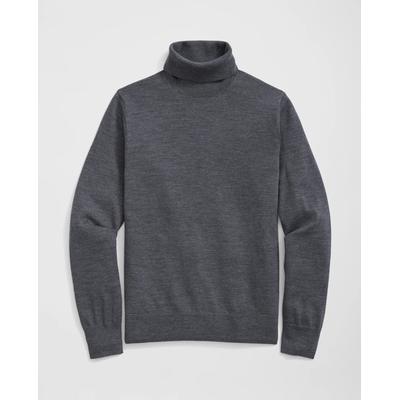 Brooks Brothers Men's Ultimate Merino Wool Turtleneck Sweater | Dark Grey | Size Small