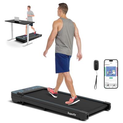 Costway Walking Pad with 300 lbs Weight Capacity and Remote Control for Home-Black