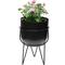 DanDiBo Sgabello per fiori con vaso in metallo nero 42,5 cm Portafiori 96151 Colonna per fiori