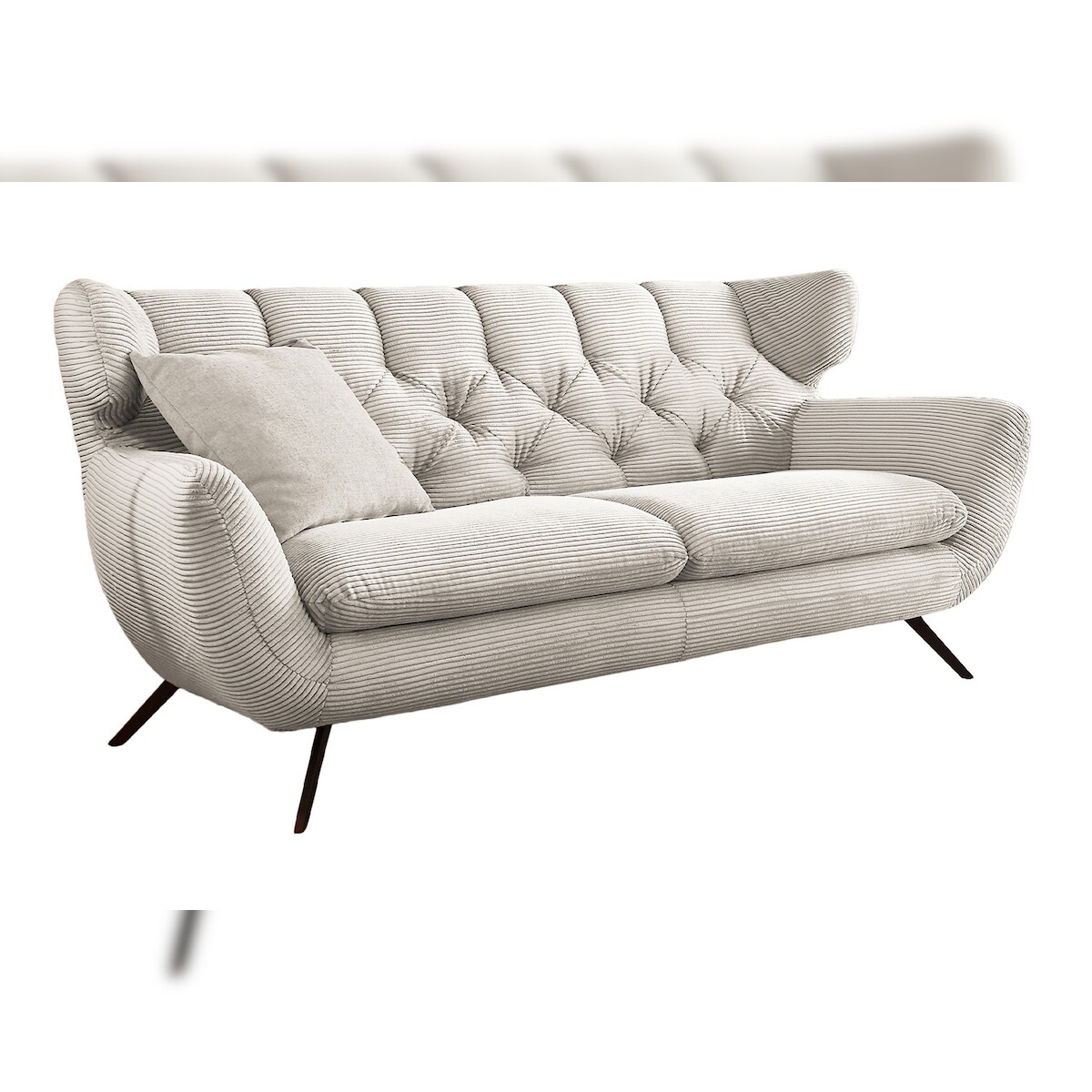 KAWOLA Sofa CHARME 2-Sitzer Cord cremeweiß Image