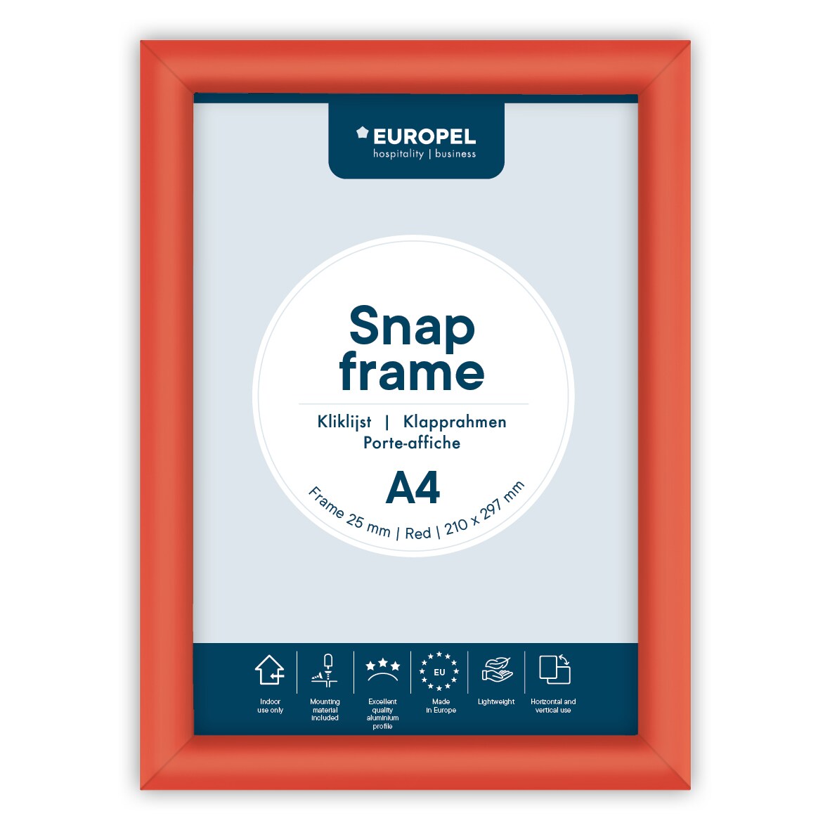 Klapprahmen Europel DIN A4 25mm Rot, 355026 Image