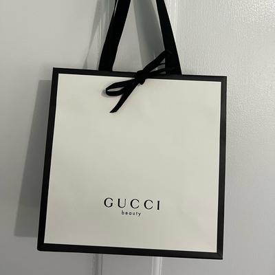 Gucci Other | Brand New- Never Used Authentic Gucci Paper Gift Bag | Color: Black/Red | Size: Os