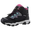 Sneaker GEOX "J MAGNETAR G. B ABX", Kinder, Gr. 30, schwarz (schwarz, pink), Lederimitat, Textil, sportlich, Schuhe, Trekkingboots, Schnürboots, Kindergartenschuh mit TEX-Ausstattung