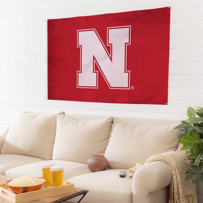 University of Nebraska Single Sided Flag w/ 2 Grommets, 3'x5'