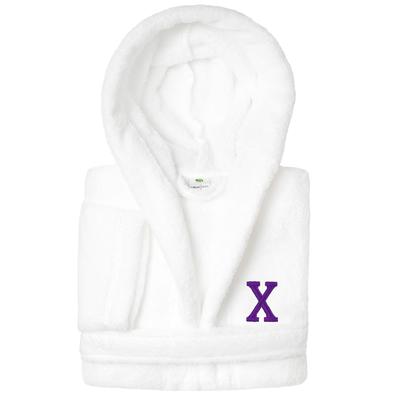 Sweet Kids 100% Polyester SUPER PLUSH Double Brushed Hooded Bathrobe with Purple Bookman Monogram