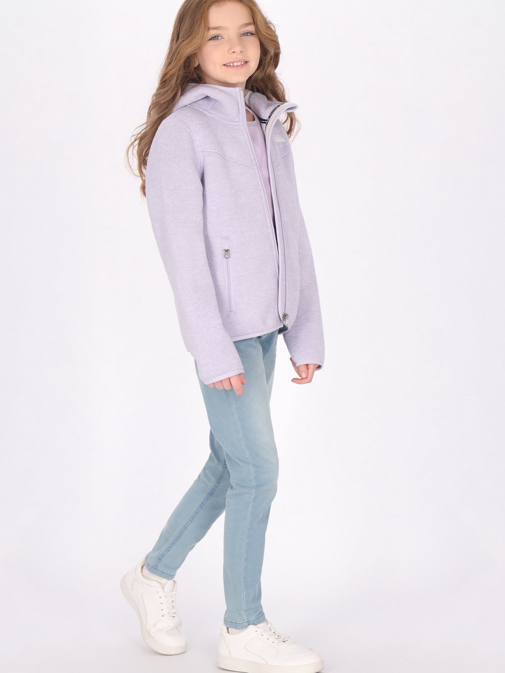 Schmuddelwedda Strickfleecejacke Mädchen melange, 122 Image