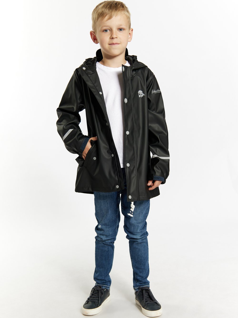 Schmuddelwedda jung Regenjacke aus recyceltem Material Jungen schwarz, 146 Image