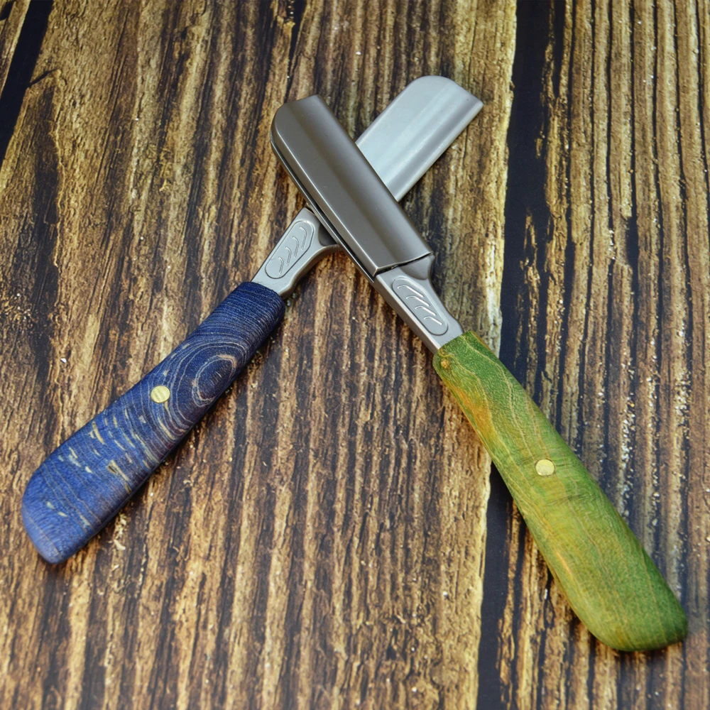 Gerade Edge Barber Razor Für Feder Klinge Haarschnitt Bart Augenbraue Rasieren Werkzeug Manueller Friseur Trimmen Klingen Austauschbare Image