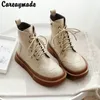 Careaymade-Handsome stiefel casual stiefel bequem muffin stiefel kurze stiefel college style frauen schuhe spitze up literarischen stiefel