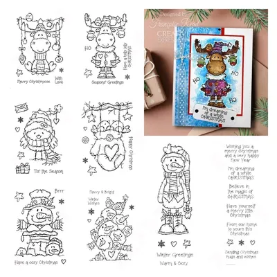 Magical Christmas Greetings Stamps 2024 Arrival New Metal Cutting Dies And Stamps Scrapbooking DIY