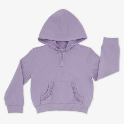 Dusty Lavender Ruffle Hoodie - 2T