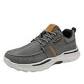 Mumuj Men's Pumps Footwear Mens Flat Feet Shoe Man Non Slip Work Shoes for Men Walking Shoe Sneakers Comfortable Leather Casual Athletic Tennis Shoes Hiking Mens Comfortable Memory Foam (Grey, 7)