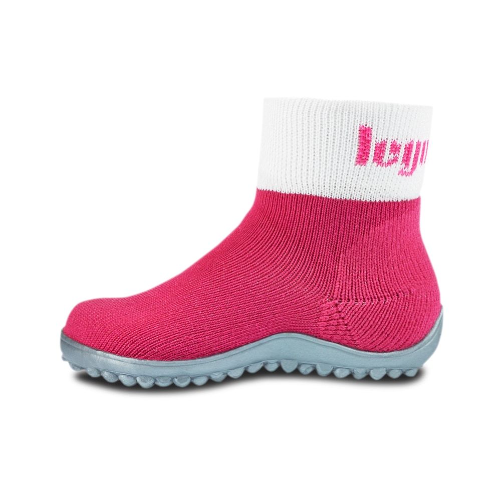 Barfußschuh LEGUANO "LEGUANITO", Mädchen, Gr. 34/35, pink, Textil, Schuhe Barfußschuh Schlupfboots, Schlupschuh, Freizeitschuh, Hausschuh fördert optimal den Laufprozess
