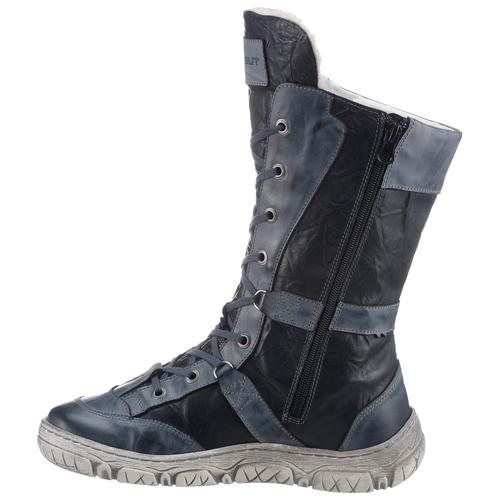 Winterstiefel KRISBUT Gr. 41, Varioschaft, blau (dunkelblau, jeansblau, used) Damen Schuhe mit Kontrastnähten verziert, Varioschaft