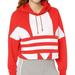 Adidas Tops | Adidas Originals Trefoil Logo Oversized Crop Hoodie Sweatshirt Women Large Red | Color: Red | Size: L