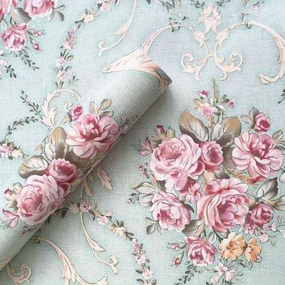 TEMU 1 Roll Of Retro Floral Self-adhesive Wallpaper Vinyl Shelf Liner Stripping Stick Dressing Table Drawer Sticker Home Decoration Contact Paper 393.7inx17.72in