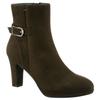 Stiefelette ANISTON SHOES, Damen, Gr. 36, grün (khaki), Textil, Veloursleder, elegant, Schuhe, Reißverschluss-Stiefelette, Trichterabsatz - NEUE KOLLEKTION