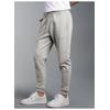 Jerseyhose TRIGEMA "TRIGEMA Jogginghose mit Bündchen", Herren, Gr. M, US-Größen, grau (grau, melange), 70% Baumwolle, 30% Polyester, casual, Hosen