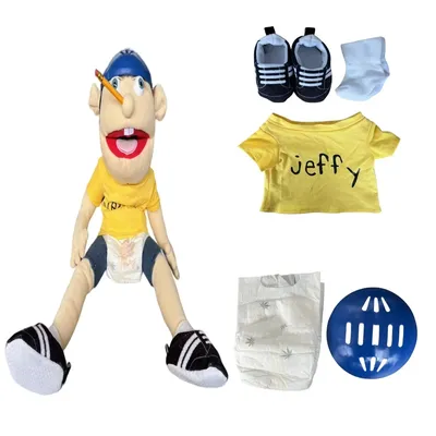 60 cm Jeffy Handpuppe Plüsch Kinder Weiche Puppe Talk Show Party Requisiten Weihnachten Puppe Plüsch Spielzeug Puppet Kinder Geschenk