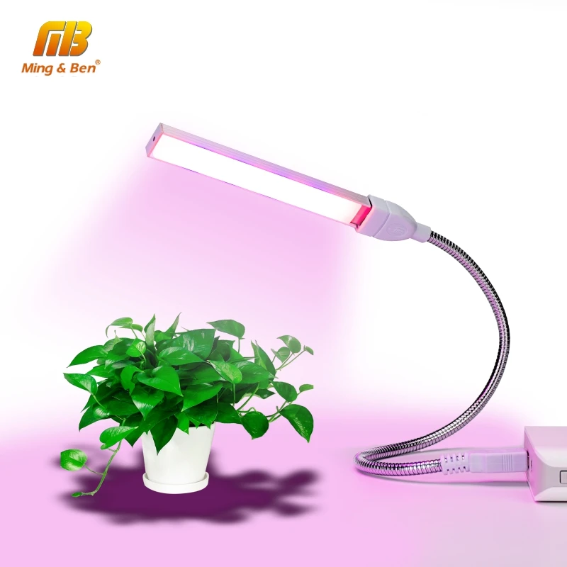 MingBen USB LED Pflanzenlicht Vollspektrum 3W 5W DC 5V Flexible Wachstumslichter Phyto Lampe für Garten Haus Blume Hydrokultur IR UV