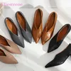 Marke Neue Spitzschuh Schwarz Grau Frauen Kleid Pumps High Heels Dame Büro Schuhe SA26 Plus Große Kleine Größe 28 30 43 46