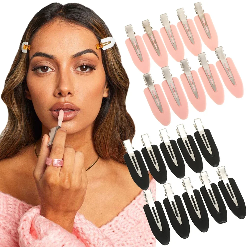 10 Stück nahtlose gebogene Haarspangen für Damen, Gesichtswasch- und Make-up-Haarspangen, Haarspangen im französischen Stil, speziell für Echthaarperücken Image